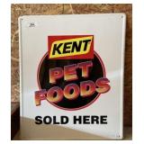Kent Pet Foods Metal Sign