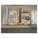 3 Vintage Metal Advertisement Rain Catchers