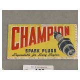 Champion Spark Plugs Cardboard Sign