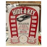 Hide A Key Metal Store Counter Sign