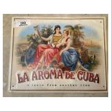 Cigar Ad Metal Sign