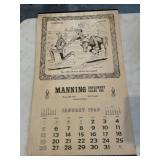 1969 Manning Implement Sales Calendar