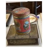 2 Vintage Collector Metal Tins