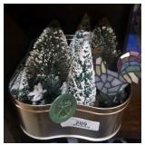 Stain Glass Rooster Nightlight & Village Trees