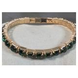 Vintage Green Crystal Bracelet
