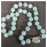 Vintage Green Bead Necklace