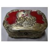 Ornate Metal Box & Pearls