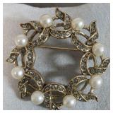 Vintage Estate Pearl Brooch
