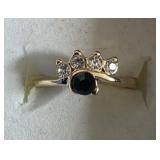 Black Spinel Estate Ring