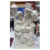 Large Porcelain Christmas Light-Up Figurine
