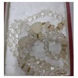 Beautiful Vintage Crystal Tassel Necklace