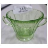 Uranium Glass Sugar Bowl