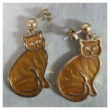 Vintage Cat Earrings