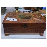 Ornate Carved Cedar Box