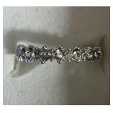 Beautiful White Sapphire Wedding Band