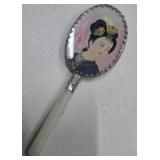 Vintage Geisha Girl Under Glass Vanity Mirror