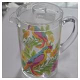 Vintage Acrylic Parrot Pitcher