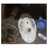 Antique Light Fixtures & Mug