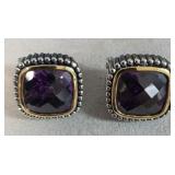 State Purple Crystal Earrings