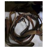 Lot of Leather Belts & Buckles