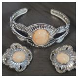 Vintage Peach Color Jewelry Set