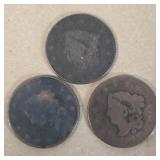 3 Large Cents