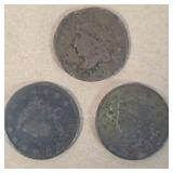 3 Large Cents