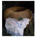 Basket of Vintage Glasses & Linens