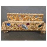 Ornate Crystal Lipstick Holder