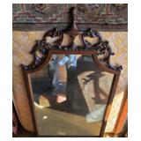 Ornate Mahogany Antique Mirror