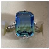 Caribbean Quartz Cocktail Ring