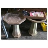 2 Concrete Bird Bath & Misc.