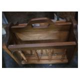 Solid Oak Magazine Rack