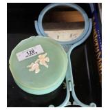 Vintage Powder Box & Mirror