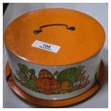 Vintage Mushroom Metal Cake Carry All