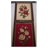 2 Needlepoint Framed Artworks