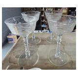 Set of 4 Crystal Stem Glasses