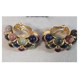 Multi Gemstone Vintage Earrings