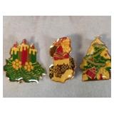 3 Vintage Holiday Pins