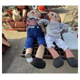 Large Raggedy Ann & Andy Dolls