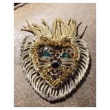 Large Lion Brooch