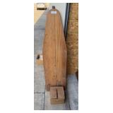 Wood Ironing Board & Vintage Clothes Pins