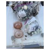 Tote of Alabaster / Stone Fruit & Pink Depression