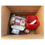 Box of Vintage Tins & Misc.