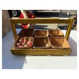 Wood Crate Berry Basket Carrier