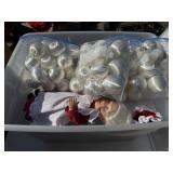 Tote of Christmas Holiday Decorations