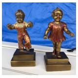 Pair of Vintage Armor Bronze Bookends