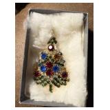 Eisenberg Ice Christmas Tree Brooch
