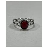 Red Coral Vintage Ring