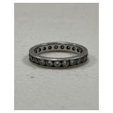 Sterling Silver White Sapphire Band Ring